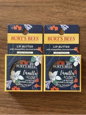 Burt's Bees *Limited Edition* Vanilla & Clove Lip Butter (2pk) W/ Shea & Cocoa